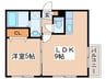 グランディール月寒１－９ 1LDKの間取り