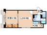 グランカーサ南９条 1LDKの間取り