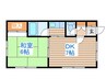 コ－ポＬ 1DKの間取り
