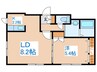 KOKOMO南8条 1LDKの間取り