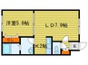 ウイング北14条 1LDKの間取り