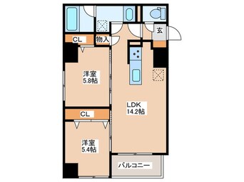 間取図 モンドミオ札幌近代美術館(806)