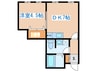 ＣＡＳＡ西町グランデＡ棟 1DKの間取り