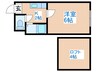 カサブランカ 1Kの間取り