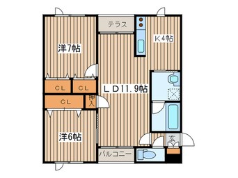 間取図 プロムナ－ドＤ