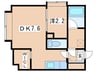Ｍｔｒｉａ学園前 1DKの間取り