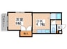 ＥＸＣＥＬＬⅡ 1DKの間取り