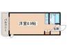 ソシエ山鼻 1Rの間取り