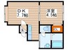 フェリックス中島公園 1DKの間取り