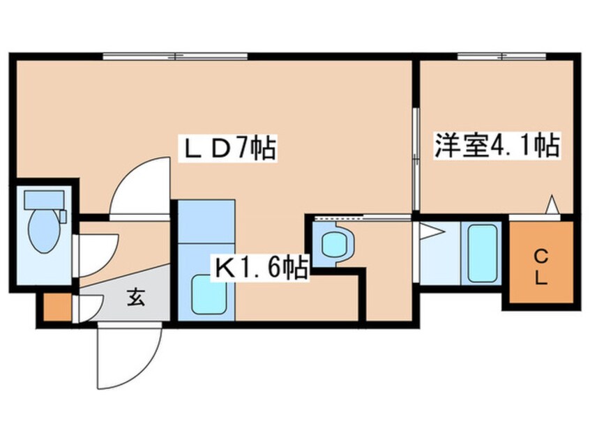 間取図 レクスベイル平岸