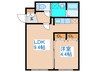 ラフォルテ菊水 1LDKの間取り