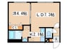 ラフォルテ菊水 1LDKの間取り