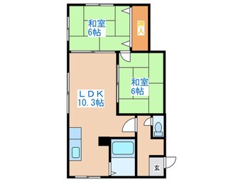 間取図 コーポラス中西