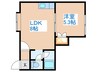 ライラック発寒 1LDKの間取り