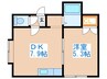 ライラック発寒 1DKの間取り