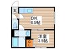 ロビンハウス 1DKの間取り