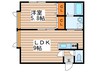 サニ－ハイム月寒 1LDKの間取り