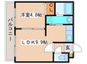 ヌ－ヴェルコ－ト 1LDKの間取り