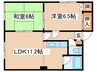 コーポ吉田Ｂ 2LDKの間取り