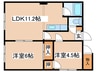 コーポ吉田Ｂ 2LDKの間取り