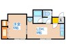 コ－ポ第三芦山ハイツ 1LDKの間取り