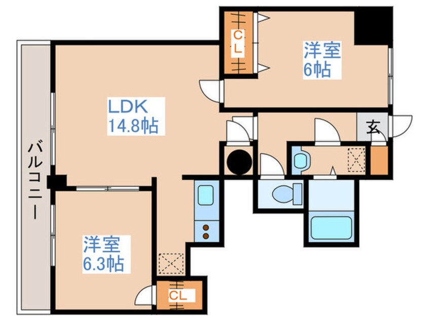 間取図 サムティタワーN26