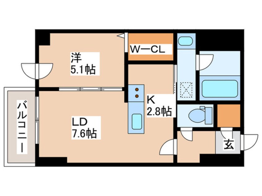 間取図 S-RESIDENCE近代美術館前