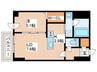 S-RESIDENCE近代美術館前 1LDKの間取り
