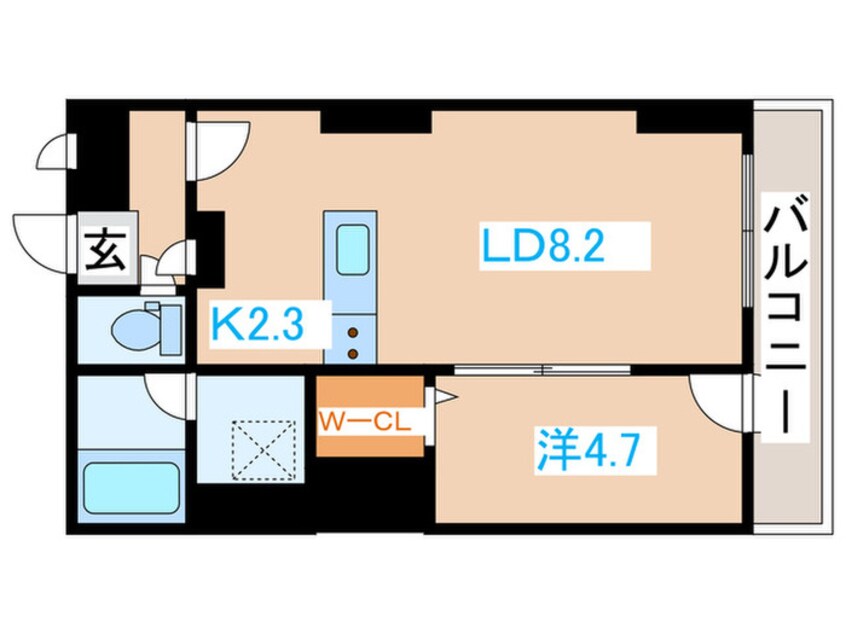 間取図 S-RESIDENCE近代美術館前