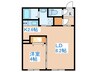 Alba-DS発寒南 1LDKの間取り