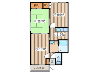 間取図 ハイム朝山