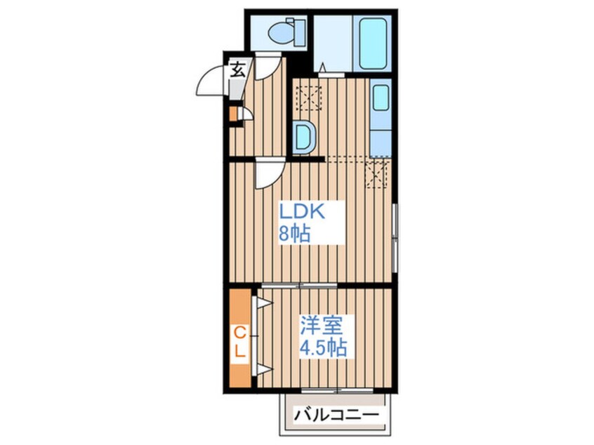 間取図 コスモ南平岸