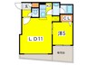 La Causa北円山 1LDKの間取り