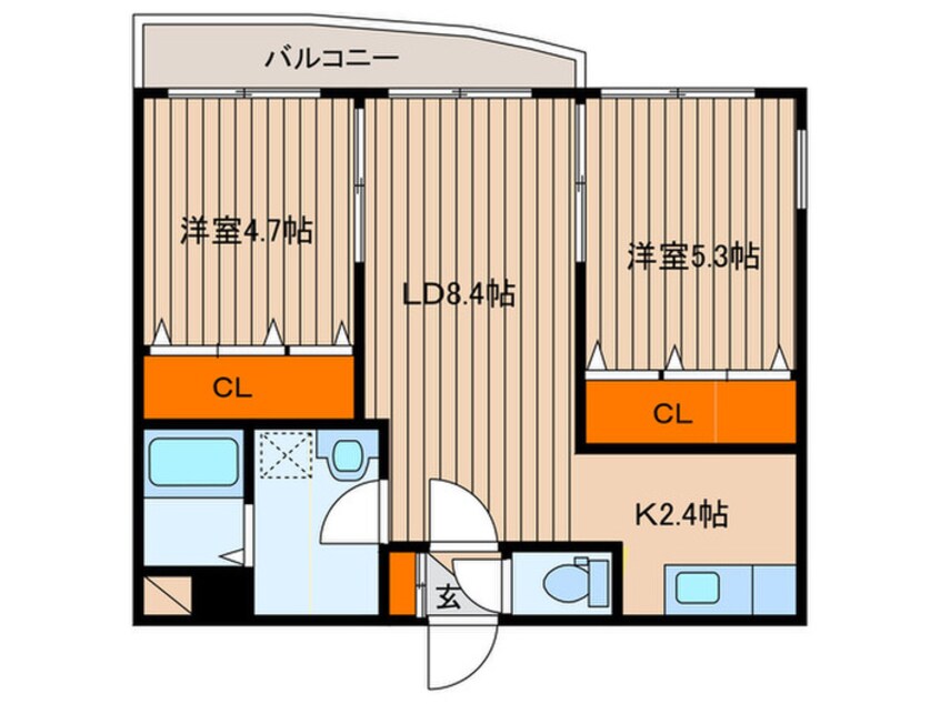 間取図 ヒルズタウン幌西Ａ棟