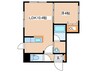 Encore菊水 1LDKの間取り