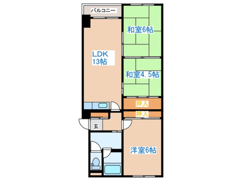 間取図 ドミ西野