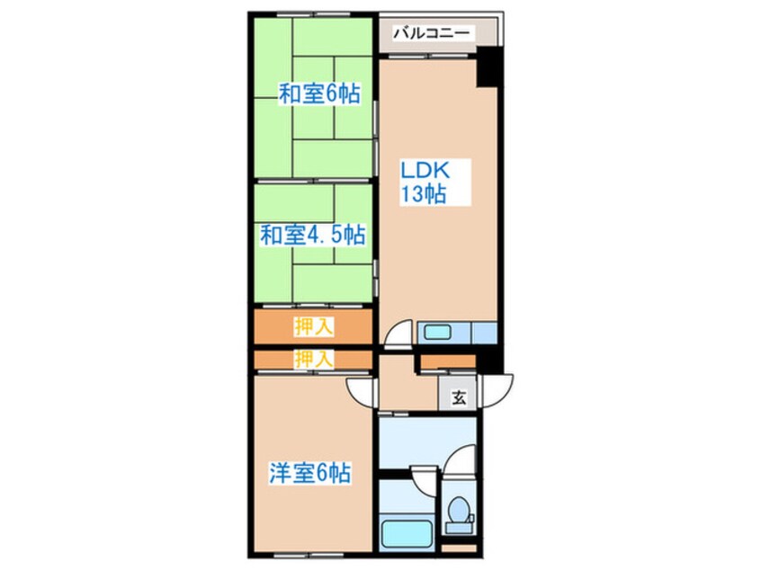 間取図 ドミ西野