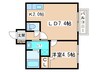 リュクス菊水 1LDKの間取り