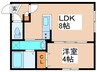 ラフィーネ月寒中央通 1LDKの間取り