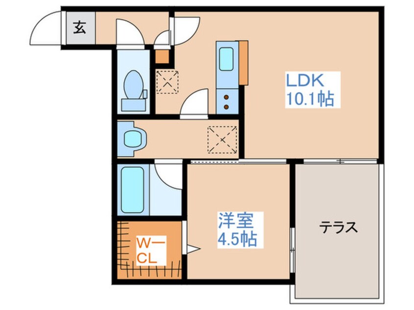 間取図 blue star平岸