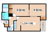 ＰＵＲＰＬＥ　ＳＩＤＥ 2LDKの間取り