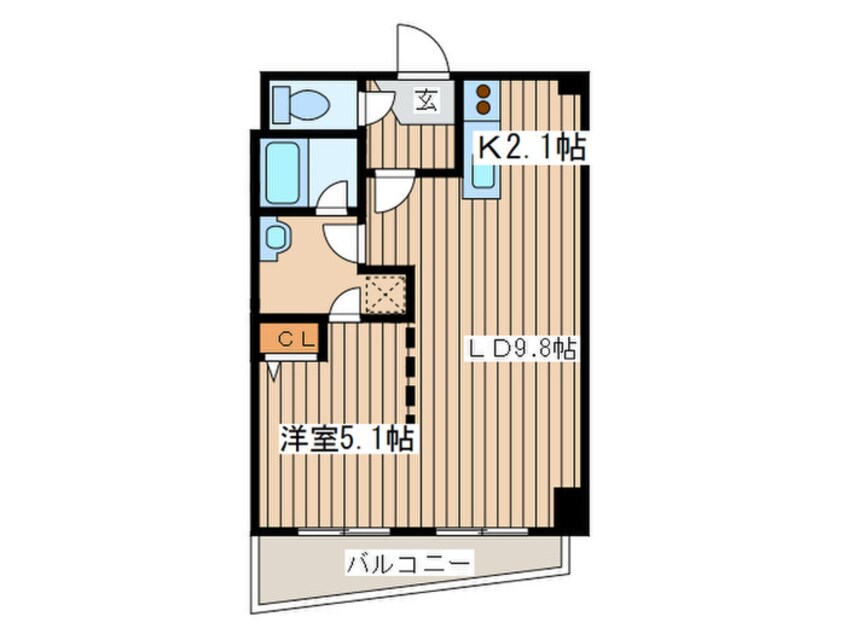 間取図 グランカーサ永山公園通 east