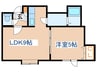 ビーウエストⅡ 1LDKの間取り