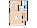 キューブ美園７・１の間取図