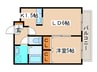 クレインコート 1LDKの間取り