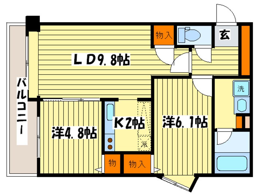 間取図 ＰＲＩＭＥ　ＵＲＢＡＮ北３条通