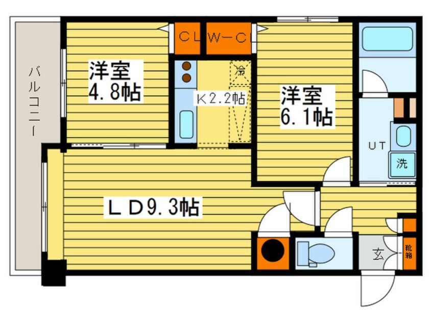 間取図 ＰＲＩＭＥ　ＵＲＢＡＮ北３条通