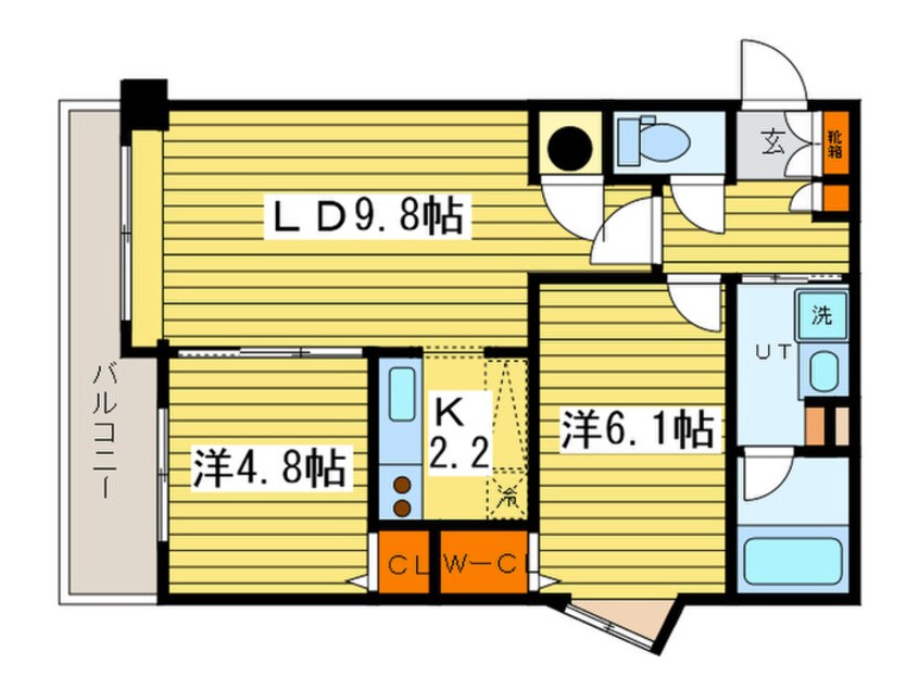 間取図 ＰＲＩＭＥ　ＵＲＢＡＮ北３条通