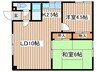ハイツ雪 2LDKの間取り