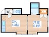 ラ・メゾン２２ 1DKの間取り